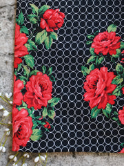 Load image into Gallery viewer, Red Floral Cleo Double Brushed Poly
