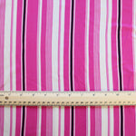 Load image into Gallery viewer, Pink/Black/White Vertical Stripe Double Brushed Poly
