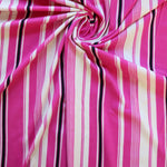 Load image into Gallery viewer, Pink/Black/White Vertical Stripe Double Brushed Poly
