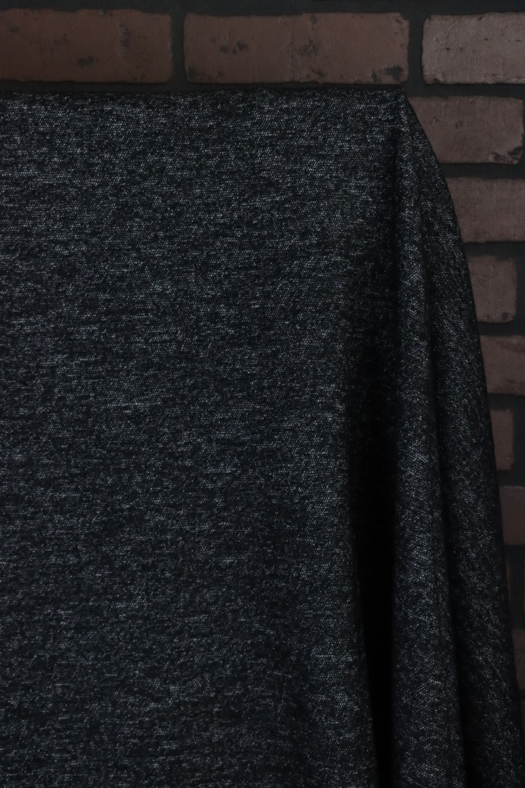 Black Cotton Fabric Jersey Knit by the Yard 200GSM Soft Hand 