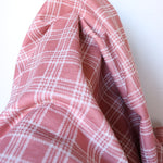 Load image into Gallery viewer, Rose &amp; Ivory Plaid Yarn Dyed Jacquard Knit
