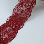 Load image into Gallery viewer, Red Dahlia 3&quot; Wide Stretch Lace

