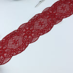 Load image into Gallery viewer, Red Dahlia 3&quot; Wide Stretch Lace
