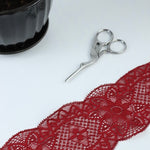 Load image into Gallery viewer, Red Dahlia 3&quot; Wide Stretch Lace
