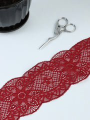 Load image into Gallery viewer, Red Dahlia 3&quot; Wide Stretch Lace
