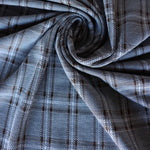 Load image into Gallery viewer, Black &amp; Chestnut Plaid Yarn Dyed Jacquard Knit
