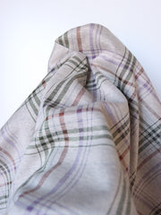 Load image into Gallery viewer, Oatmeal &amp; Olive Plaid Yarn Dyed Jacquard Knit
