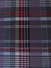 Load image into Gallery viewer, Scarlet &amp; Taupe Houndstooth Plaid Yarn Dyed Jacquard Knit
