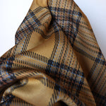 Load image into Gallery viewer, Mustard &amp; Umber Plaid Yarn Dyed Jacquard Knit
