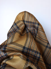 Load image into Gallery viewer, Mustard &amp; Umber Plaid Yarn Dyed Jacquard Knit
