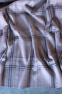 Blush & Denim Plaid Yarn Dyed Jacquard Knit
