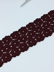 Load image into Gallery viewer, Merlot 2.5&quot; Wide Stretch Lace
