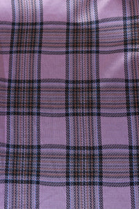 Haute Pink & Umber Plaid Yarn Dyed Jacquard Knit