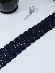 Load image into Gallery viewer, Navy 2.5&quot; Wide Stretch Lace
