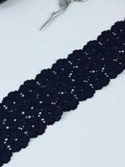 Load image into Gallery viewer, Navy 2.5&quot; Wide Stretch Lace
