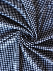 Load image into Gallery viewer, Black &amp; White Mini Check Plaid Yarn Dyed Jacquard Knit
