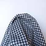 Load image into Gallery viewer, Black &amp; White Mini Check Plaid Yarn Dyed Jacquard Knit
