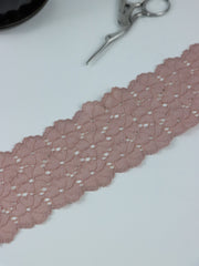 Load image into Gallery viewer, Mauve Mist 2.5&quot; Wide Stretch Lace
