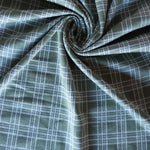 Load image into Gallery viewer, Lichen &amp; Ivory Plaid Yarn Dyed Jacquard Knit
