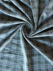 Load image into Gallery viewer, Lichen &amp; Ivory Plaid Yarn Dyed Jacquard Knit
