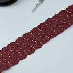 Load image into Gallery viewer, Marsala 2.5&quot; Wide Stretch Lace
