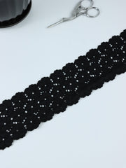 Load image into Gallery viewer, Black 2.5&quot; Wide Stretch Lace
