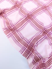 Load image into Gallery viewer, Pink/Mauve Plaid Yummy 2x1 Rib Knit