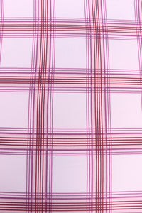 Pink/Mauve Plaid Yummy 2x1 Rib Knit