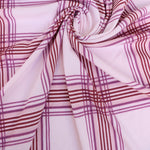 Load image into Gallery viewer, Pink/Mauve Plaid Yummy 2x1 Rib Knit
