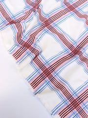 Load image into Gallery viewer, Denim/Burgundy Plaid Yummy 2x1 Rib Knit