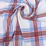 Load image into Gallery viewer, Denim/Burgundy Plaid Yummy 2x1 Rib Knit
