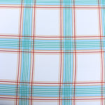 Load image into Gallery viewer, Turquoise/Rust Plaid Yummy 2x1 Rib Knit
