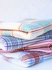 Load image into Gallery viewer, Pink/Mauve Plaid Yummy 2x1 Rib Knit