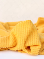 Load image into Gallery viewer, Mustard Brushed Waffle Sweater Knit