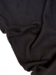 Load image into Gallery viewer, Black Brushed Waffle Sweater Knit
