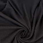 Load image into Gallery viewer, Black Brushed Waffle Sweater Knit
