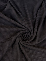 Load image into Gallery viewer, Black Brushed Waffle Sweater Knit
