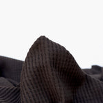 Load image into Gallery viewer, Black Brushed Waffle Sweater Knit
