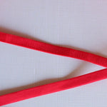 Load image into Gallery viewer, Red Plush Back Satin Strap &amp; Scallop Elastic
