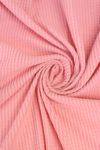 Dusty Pink Brushed Waffle Sweater Knit