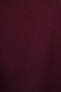 Burgundy Vienna Rose Quilted Knit Wool | By The Half Yard