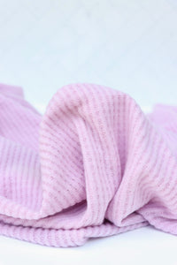 Lavender Brushed Waffle Sweater Knit