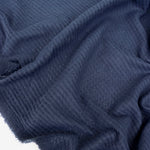 Load image into Gallery viewer, Navy Brushed Waffle Sweater Knit

