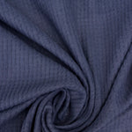 Load image into Gallery viewer, Navy Brushed Waffle Sweater Knit
