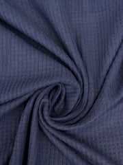 Load image into Gallery viewer, Navy Brushed Waffle Sweater Knit