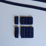 Load image into Gallery viewer, Navy Plush Back Satin Strap, Picot Elastic &amp; Closures
