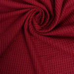 Load image into Gallery viewer, Burgundy Brushed Waffle Sweater Knit
