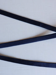Load image into Gallery viewer, Navy Plush Back Satin Strap, Picot Elastic &amp; Closures
