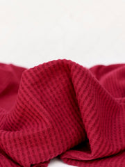 Load image into Gallery viewer, Burgundy Brushed Waffle Sweater Knit
