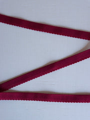 Load image into Gallery viewer, Wine Plush Back Satin Strap, Picot Elastic &amp; Closures
